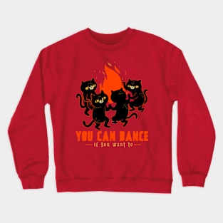 Halloween Kitty Ritual Dance Party! Crewneck Sweatshirt